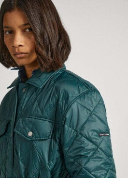 nahlad Pepe Jeans dámska zelená prešívaná bunda NASH