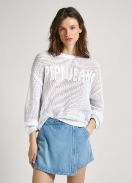nahlad Pepe Jeans dámsky biely sveter GISELE 