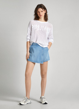 nahlad Pepe Jeans dámsky biely sveter GISELE 