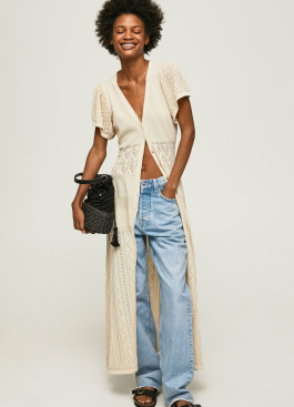 nahlad Pepe Jeans dámske béžové FAYE šaty