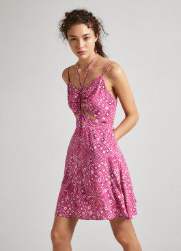 nahlad Pepe Jeans dámske ružové šaty DENISE