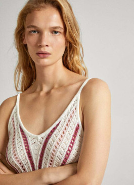 nahlad Pepe Jeans dámske krémové šaty GINNY