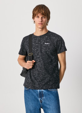 nahlad Pepe Jeans melírované  čierne tričko Paul