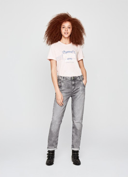 nahlad Pepe Jeans dámske sivé džínsy Hanze