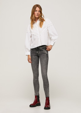 nahlad Pepe Jeans dámske šedé džínsy Pixie