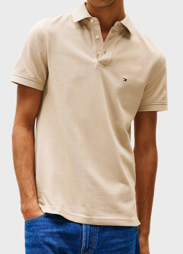 nahlad Tommy Hilfiger pánske béžové polo tričko