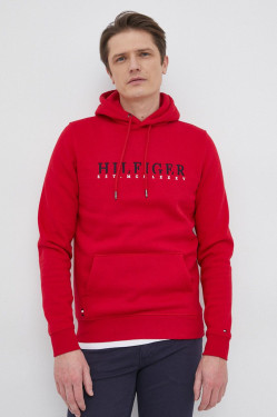 nahlad Tommy Hilfiger pánska červená mikina Corp graphic