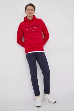nahlad Tommy Hilfiger pánska červená mikina Corp graphic