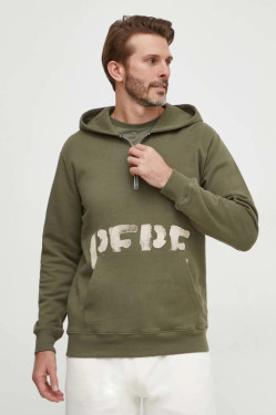 nahlad Pepe Jeans pánska khaki mikina s potlačou ROLF