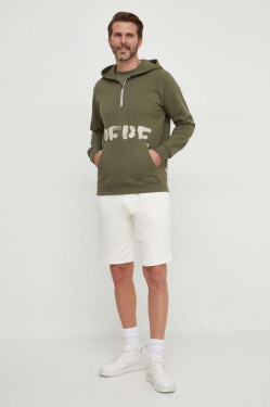 nahlad Pepe Jeans pánska khaki mikina s potlačou ROLF