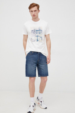 nahlad Pepe Jeans pánske biele tričko TELLER