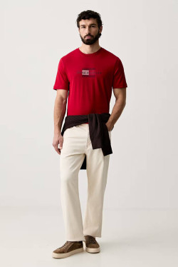 nahlad Tommy Hilfiger pánske červené tričko