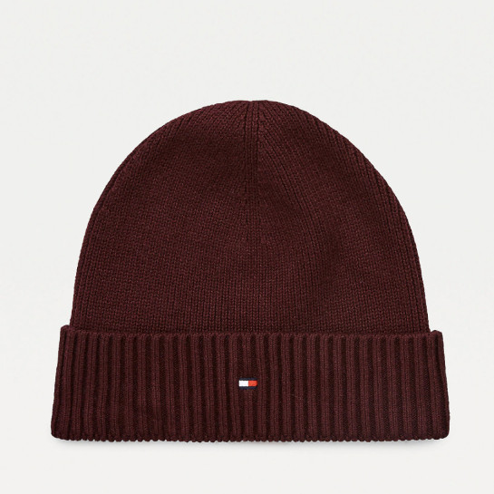 Tommy Hilfiger pánska vínová zimná čiapka Pima