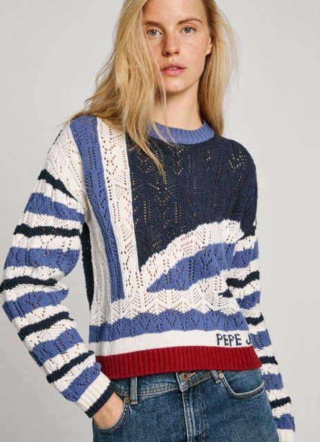 detail Pepe Jeans dámsky sveter HARLOW