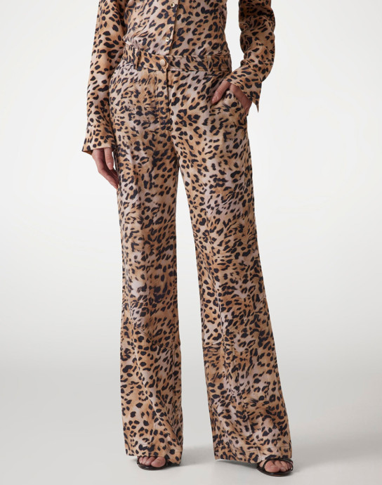 Guess dámske béžové vzorované nohavice