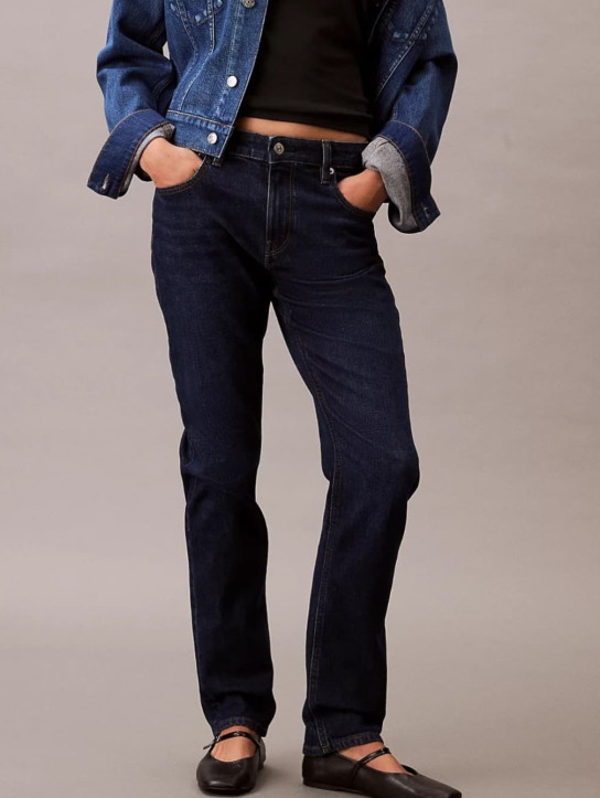 Calvin Klein dámske tmavo modré džínsy