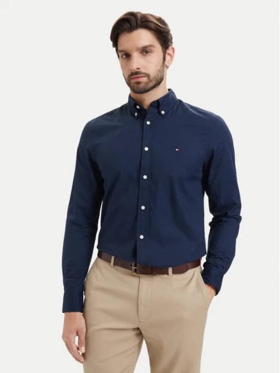 Tommy Hilfiger pánska tmavo modrá košeľa