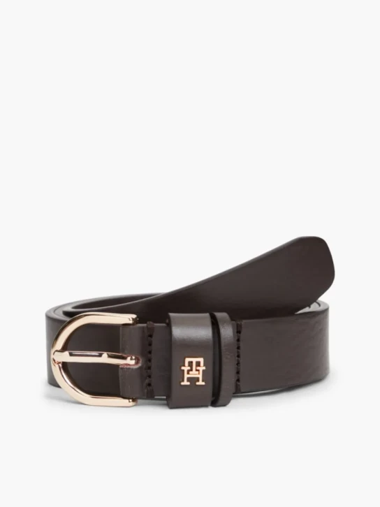 Tommy Hilfiger dámsky tmavo hnedý opasok