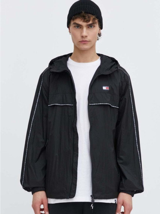 Tommy Jeans pánska čierna bunda