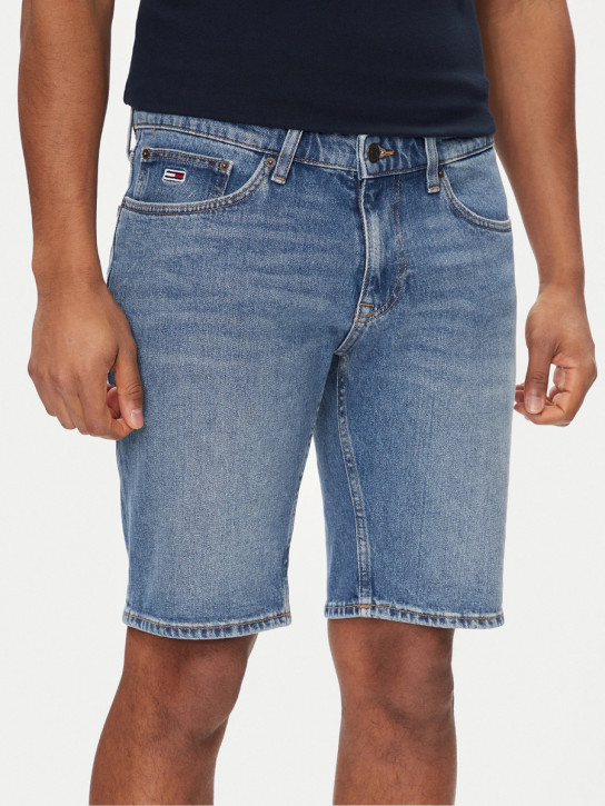 Tommy Jeans pánske modré džínsové šortky