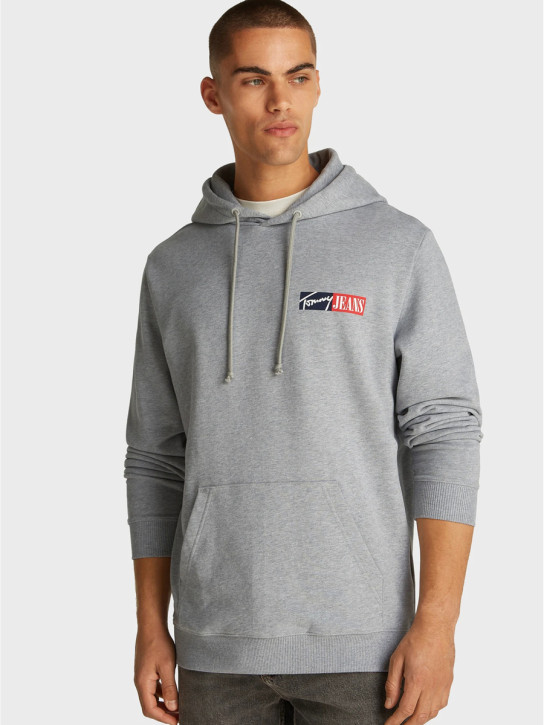 Tommy Jeans pánska šedá mikina