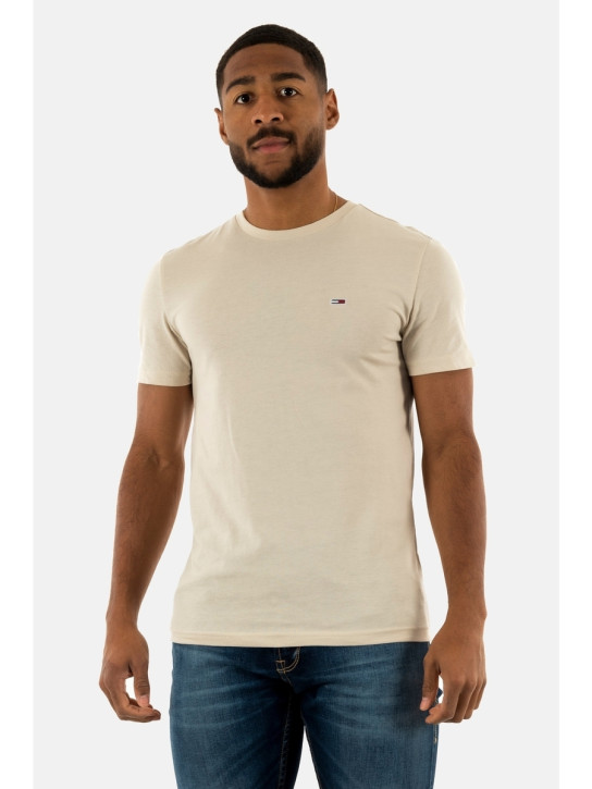 Tommy Jeans pánske krémové tričko