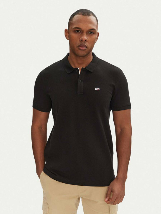 Tommy Jeans pánske čierne polo tričko