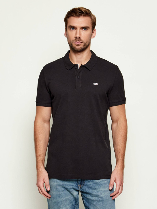 Tommy Jeans pánske čierne polo tričko