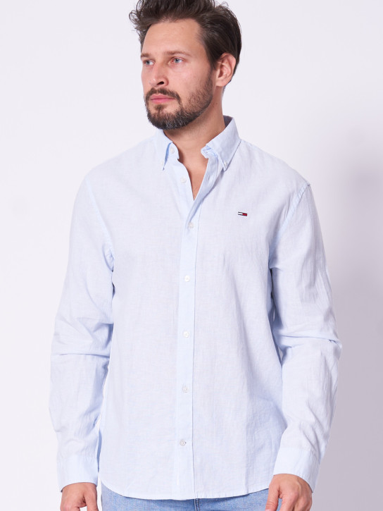 Tommy Jeans pánska svetlo modrá košeľa