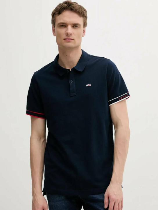 Tommy Jeans pánske tmavo modré polo tričko