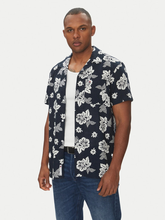 Tommy Jeans pánska tmavo modrá košeľa