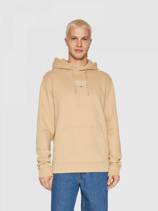 Tommy Jeans pánska béžová mikina Graphic