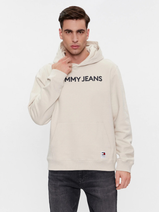 Tommy Jeans pánska béžová mikina