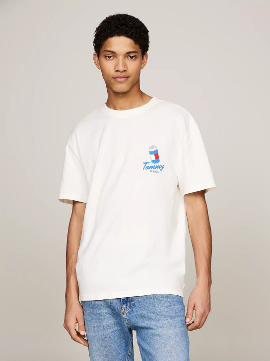 Tommy Jeans pánske biele tričko