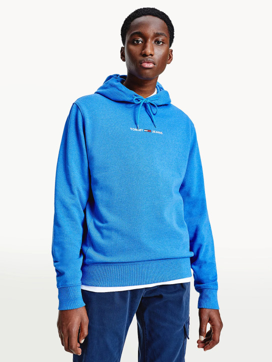 Tommy Jeans pánska svetlomodrá mikina STRAIGHT LOGO