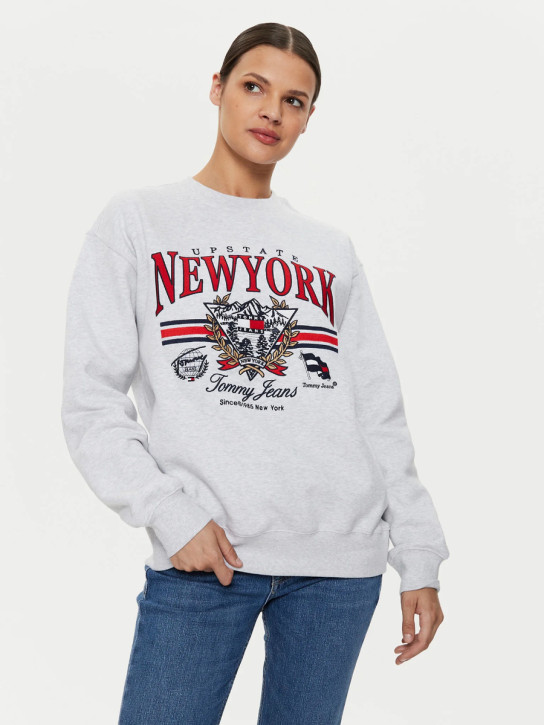 Tommy Jeans dámska šedá mikina