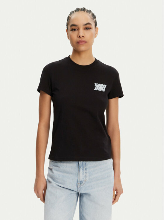 Tommy Jeans dámske čierne tričko