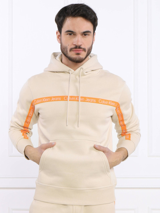 Calvin Klein pánska béžová mikina