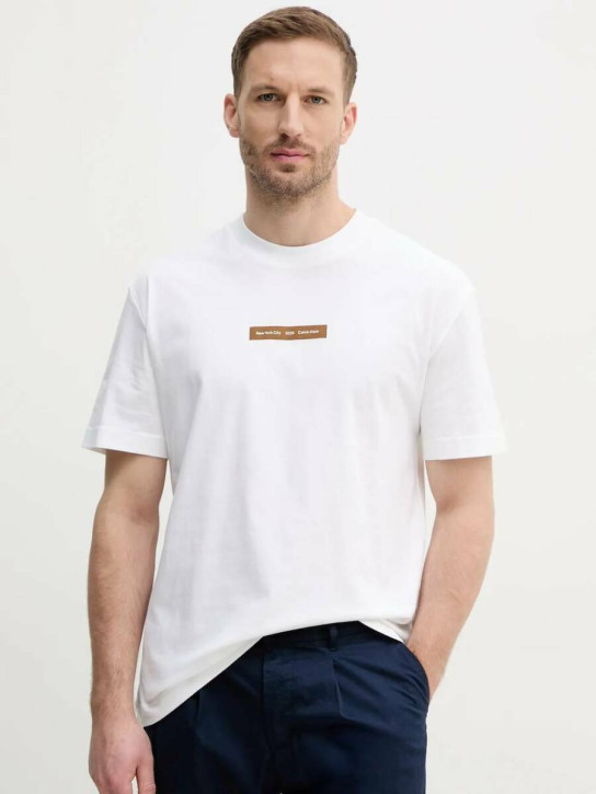 Calvin Klein pánske biele tričko 