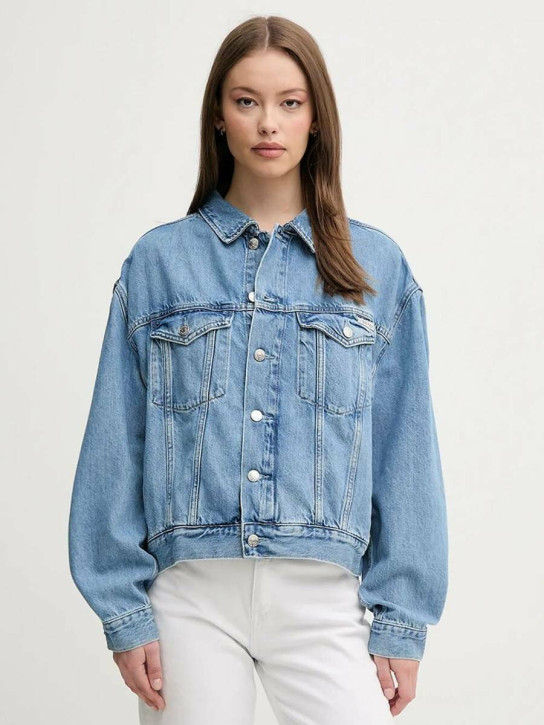 Calvin Klein dámska modrá džínsová bunda