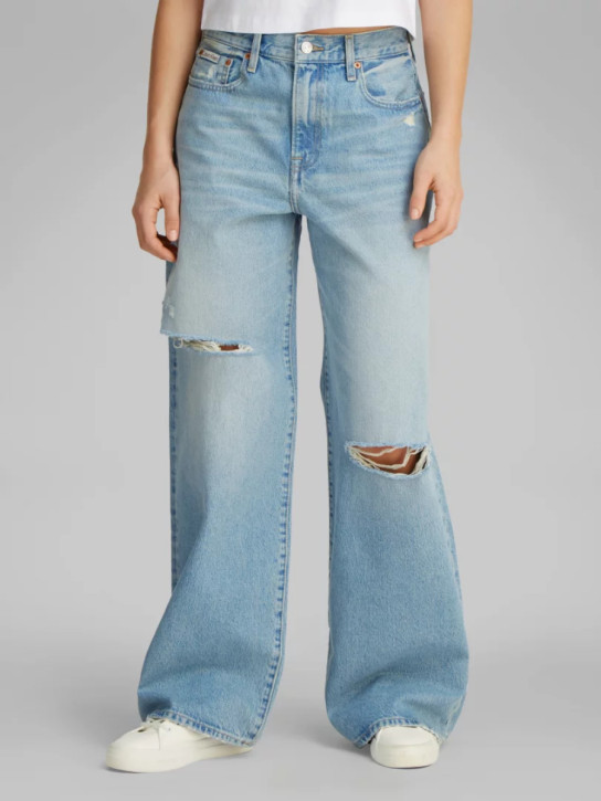 Calvin Klein dámske svetlo modré džínsy