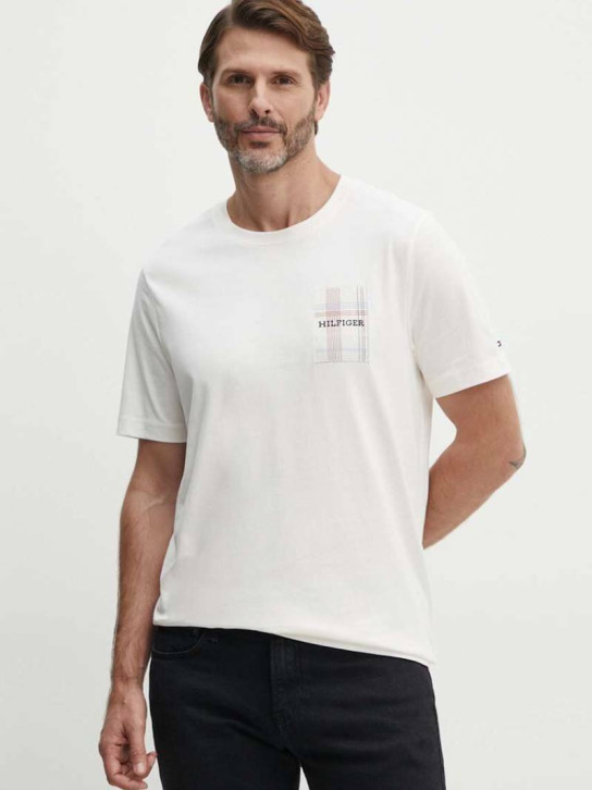 Tommy Hilfiger pánske biele tričko 