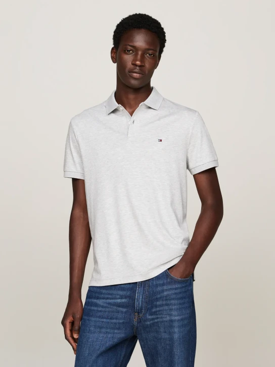 Tommy Hilfiger pánske šedé polo tričko
