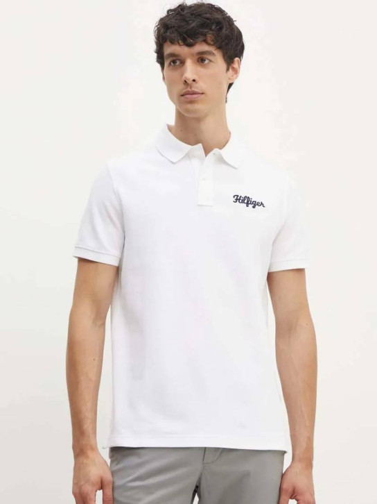 Tommy Hilfiger pánske biele polo tričko