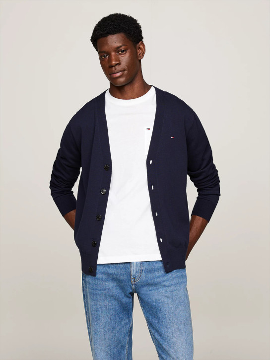 Tommy Hilfiger pánsky tmavo modrý kardigan 1985