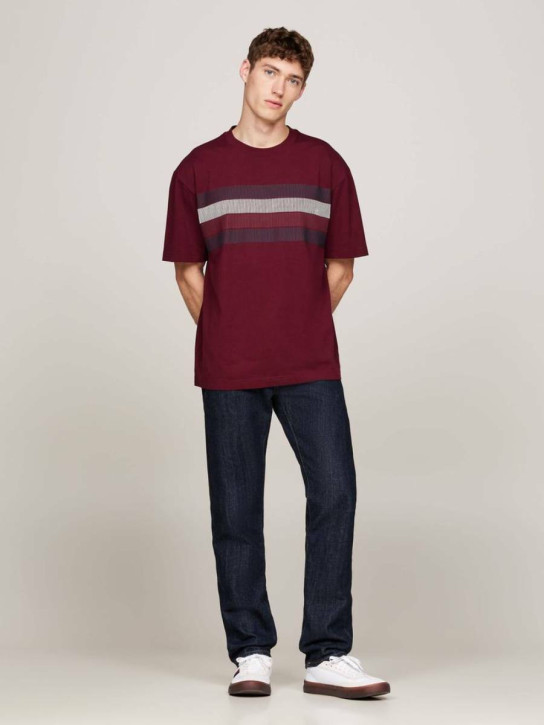 Tommy Hilfiger pánske vínové tričko