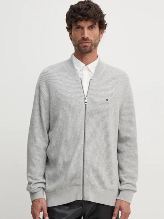 Tommy Hilfiger pánsky šedý sveter