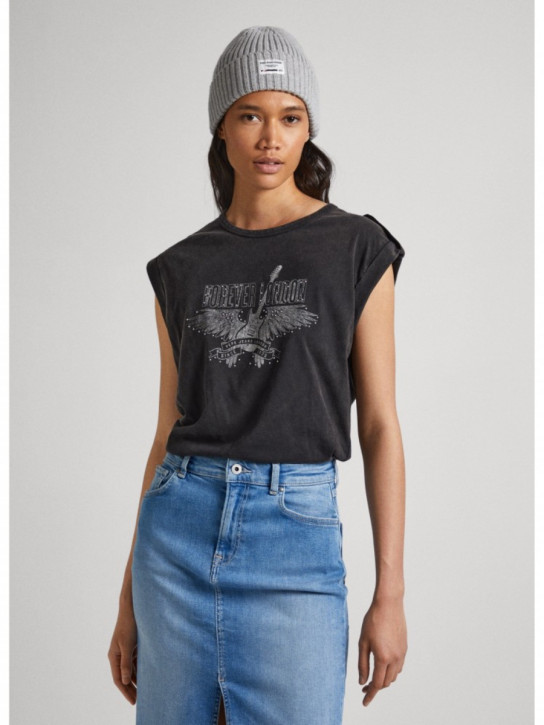 Pepe Jeans dámske šedé tričko