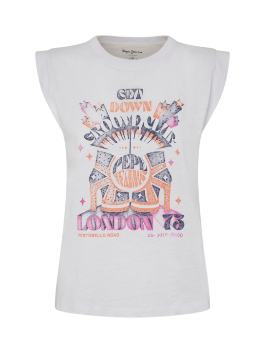 Pepe Jeans dámske biele tričko