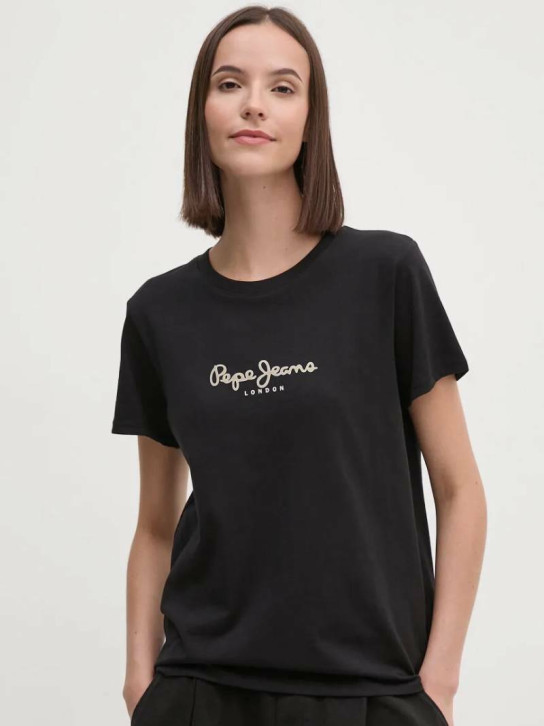 Pepe Jeans dámske čierne tričko 